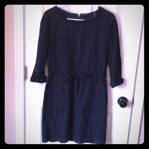 Vintage Navy Blue Day Dress - Picture 1 of 7